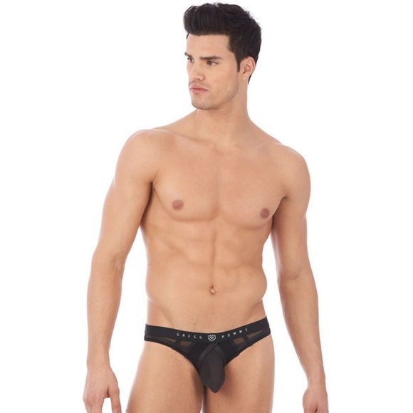 Mens Small NWT Gregg Homme Black ‘Erupt’ Thong - Picture 4 of 9